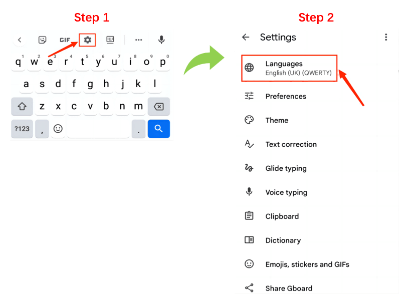 Pengalihan metode input Gboard