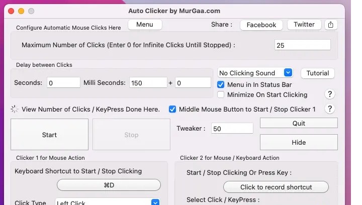 auto clicker di Mac